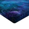 thumbnail image 2 of Ambesonne Nebula Fitted Sheet, Galaxy Stars in Space, Twin Size, Navy Purple, 2 of 3