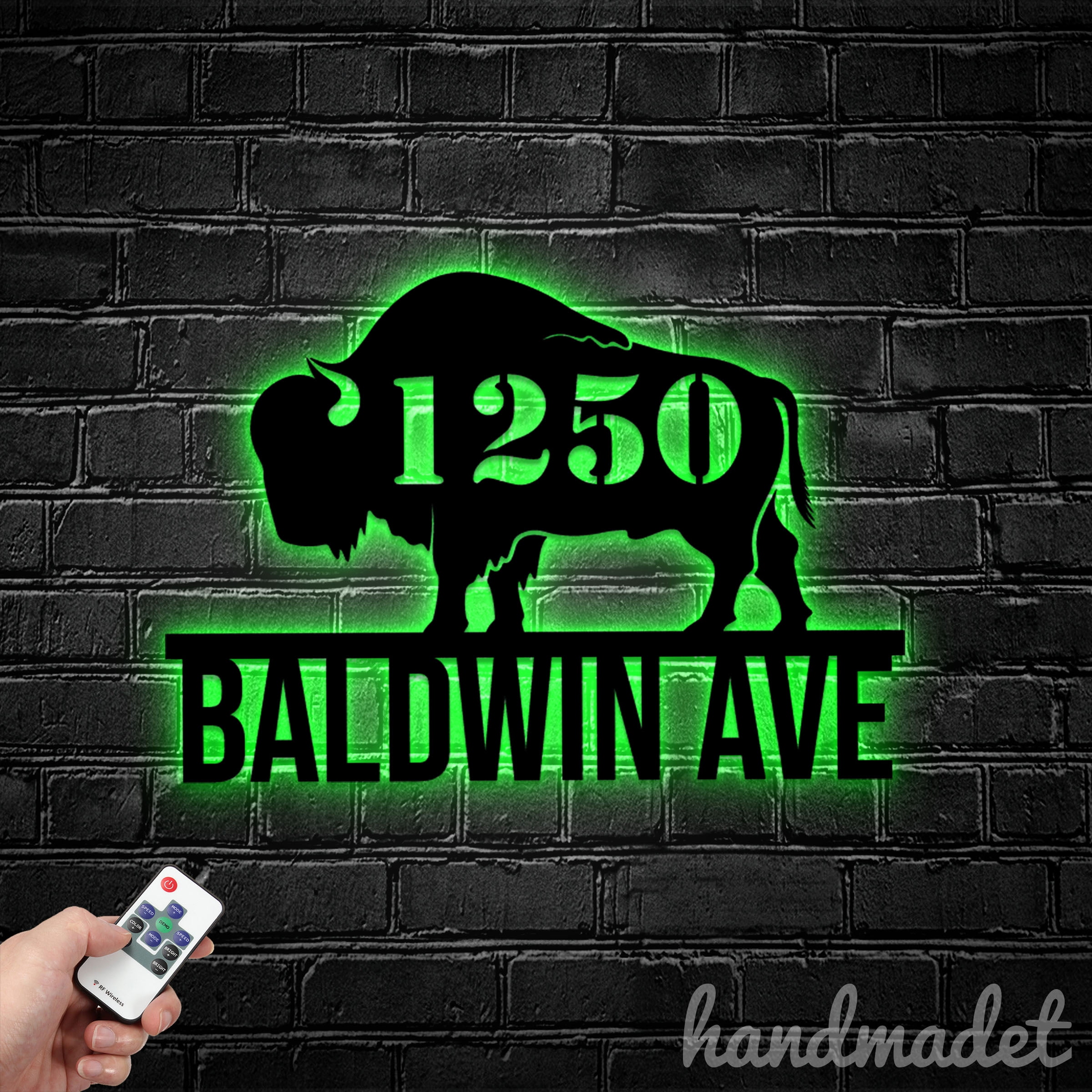 Handmadetneonsign Buffalo Address House Number, Buffalo Home Address Metal, Buffalo House Address 63520