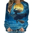 thumbnail image 2 of Heisall Womens Sweatshirts Long Sleeve Round Neck Loose Casual No Hood Halloween Print Fall Winter Fashion Sweatshirts, 2 of 6