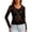 Black, variant on Lace Tops for Women Long Sleeve Floral Lace See through Scoop Neck Fitted Shirts Going out Tops 2026 Trendy Y2k Outfits