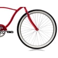 thumbnail image 2 of Wonder Wheels 26 In. Beach Cruiser Coaster Brake Single Speed Bicycle, Bike, Stainless Steel Spokes One Piece Crank Alloy Rims 36 H - Red, 2 of 4
