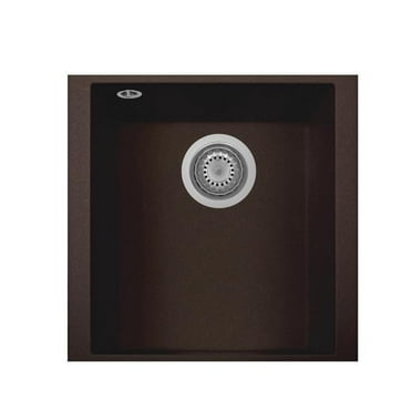 LaToscana ON4110ST-64UG 16 in. ONE Series Undermount Quartz Single Bowl Bar Sink in Brown