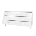 thumbnail image 2 of Hassch 7 Drawers Dresser for Bedroom, 55"W Chest of Drawers, Storage Organizer with Gold Legs for Living Room, Hallway, White, 2 of 8