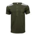 thumbnail image 1 of pstuiky Mangas cortas para hombre, Camisa informal de manga corta con cuello vuelto y cremallera de color liso para hombre ropa de hombre m, 1 of 2