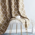 thumbnail image 5 of THD Moroccan Trellis Lattice Decorative Blackout Thermal Privacy Room Darkening Grommet Window Drapes Curtain Panels for Bedroom - Set of 2 (Taupe, 52 W x 108 L), 5 of 6