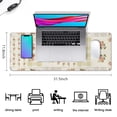 thumbnail image 5 of Long Mouse Pads for Desk,Pioneer Flower Floral Print Pattern Desk Mats on Top Of Desks, Desk Mouse Pad Extra Large with 3mm Non-Slip Base and Stitched Edge for Gaming,Office,Work,Home 31.5"x11.8", 5 of 6