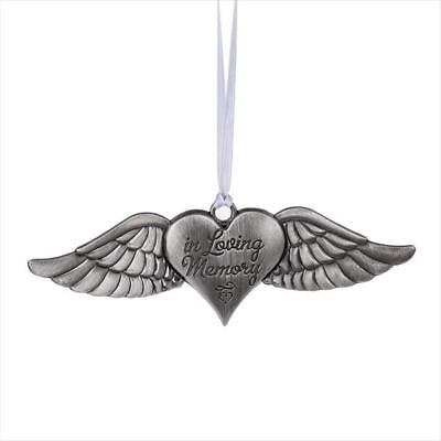 Loving Memory Christmas Ornaments IN LOVING MEMORY Memorial Angel Wings Heart Christmas Ornament, by Midwest CBK ()
