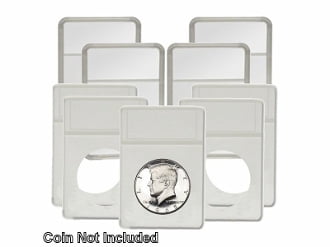 5 BCW Premium Half Dollar Coin Display Slab Holder with White Foam Inserts 