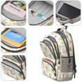thumbnail image 4 of Highland Cow and Flower Print Cute School Backpack Bag with Padded Back and Adjustable Shoulder Straps 16.9 X 12.6 X 5.9 Inches, 4 of 5