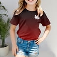 thumbnail image 2 of TZEWGL Cute Shirt For Toddler Summer Short Sleeve Crewneck Graphic Print Basic Blouse For Infnants size 4-5T, 2 of 4