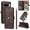 Black, variant on Case For Google Pixel 10 Pro XL / Pixel 9 Pro XL 6.8" RFID Blocking Protective Purse Case With 6-card Slots Kickstand Shockproof Protective Buckle Leather Cover,Black