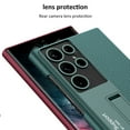 thumbnail image 3 of For Samsung Galaxy S22 Ultra Luxury Curved Lather KickStand Slim Case Cover, 3 of 5