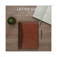 thumbnail image 3 of Two-Tone Padfolio with Spine Accent, 10.6w x 14.25h, Polyurethane, Tan/Brown | Bundle of 2 Each, 3 of 7