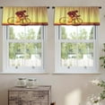 thumbnail image 2 of LALILO Kitchen Curtain Valance Feathers Vivid Boho Ethnic Rod Pocket Window Curtain 52"x 18" Set of 2, 2 of 7