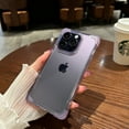 thumbnail image 6 of Compatiable with iPhone 15 Plus Case Clear, Transparent Shockproof Phone Case, Four Corners Protection Hybrid Rubber Silicone Slim Anti-Scratch Hard PC Back Protective Cover Bumper, Purple, 6 of 10