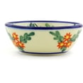 thumbnail image 3 of Polish Pottery 3½-inch Bowl (Blue Bouquet Theme) Hand Painted in Boleslawiec, Poland + Certificate of Authenticity, 3 of 6