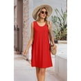 thumbnail image 4 of Maillot de Bain pour Femmes 2026 Maillot de Bain Vêtements de Vacances à la Plage pour Femmes Robe Mini Torsadée Rouge TG, 4 of 8