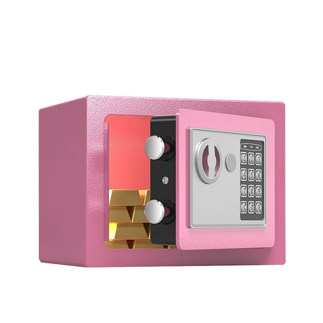 Mini Safe Key Password,Double Insurance Anti-theft Home Safe Deposit Box Fire Safe for Office ,Easy to Use