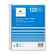 Sparco Quality Wirebound 3-Subject Notebook, Assorted Colors