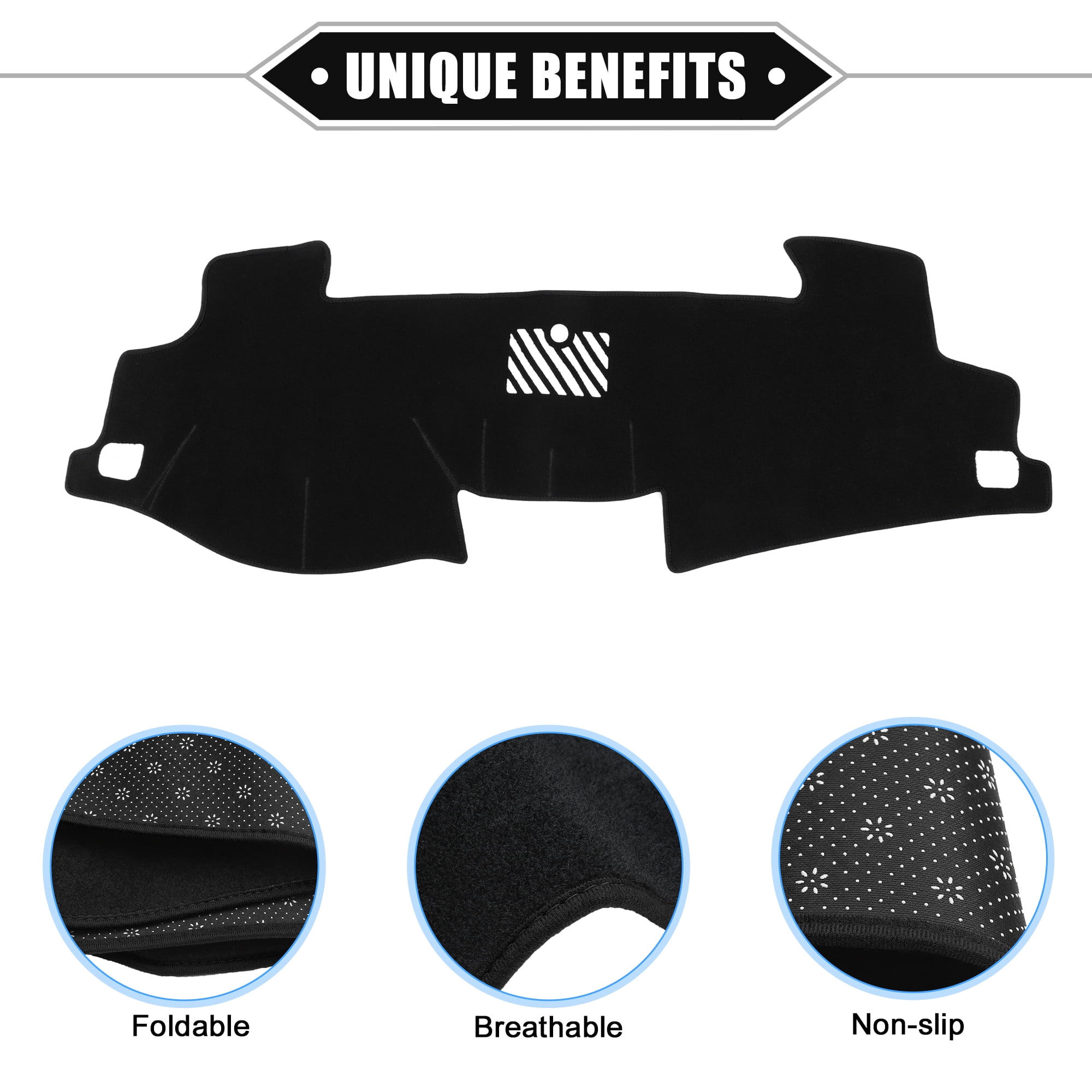 Unique Bargains Car Dashboard Cover Non-slip Polyester Dash Board Protector Cover Mat for Toyota Camry 2012-2017, Black