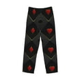thumbnail image 4 of Easygdp Red Poker Men's Pajama Pant, Sleep Elastic Waistband Lounge Pants - X-Large, 4 of 9