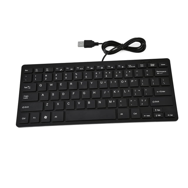 Small Wired Keyboard, Ultra Thin Mini USB Wired Keyboard Wired Keyboard Small Keyboard With 78 Keys Keyboards for Desktop Computer Laptop PC