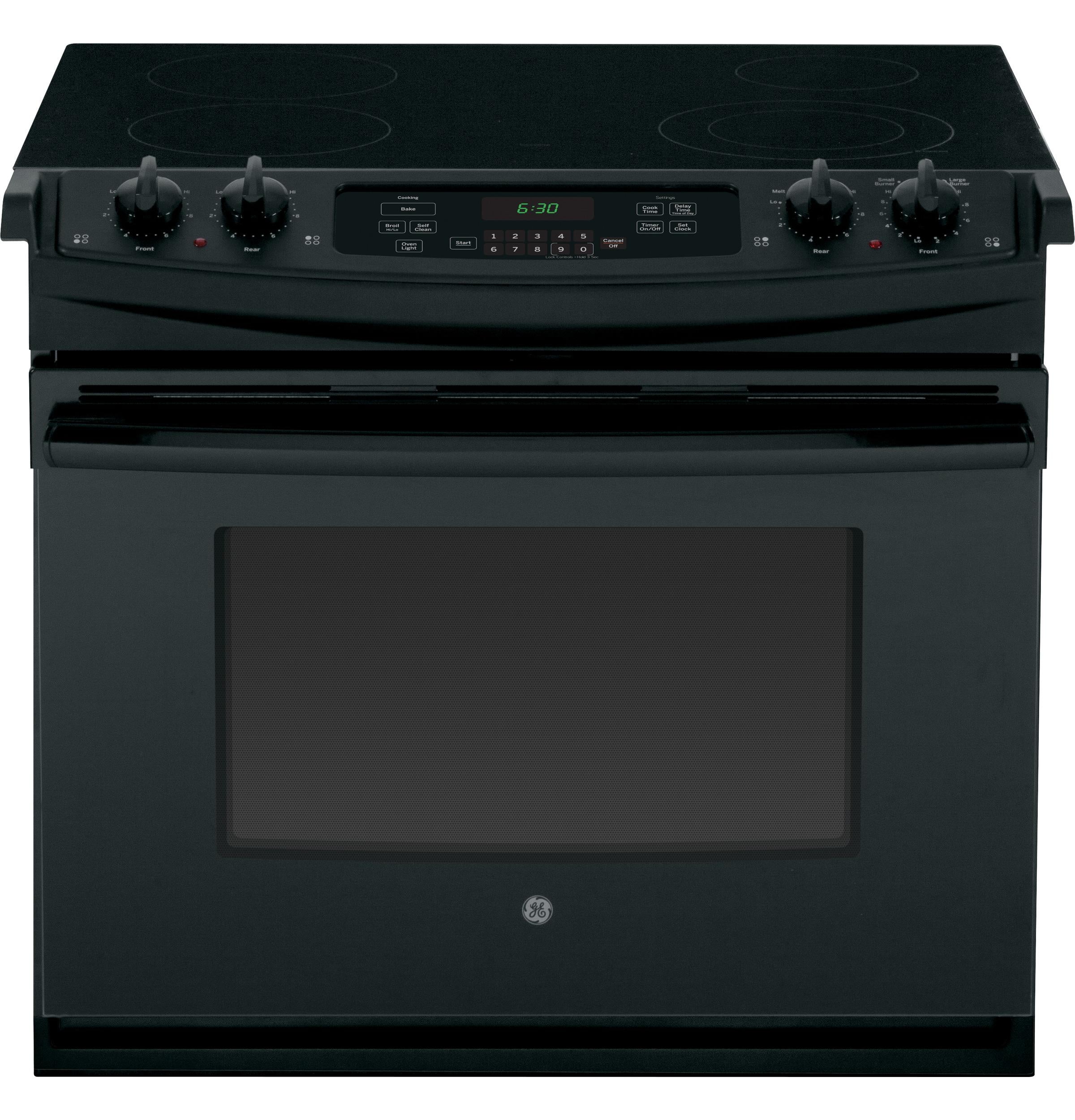 GE Appliances JD630DFBB 30 Inch DropIn Electric Range Black