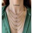thumbnail image 4 of Jewelheart 14 K Yellow Real Gold Flat Mariner Chain 2.4-4.65 mm Thick Diamond Cut Anchor Link Pendant Necklace For Men Women  16"-24", 4 of 6