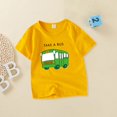 thumbnail image 6 of EnJoCho Child Cartoon Blouse Toddler Kids Boys Girls Summer Bus Car Print Short Sleeve Crewneck T Shirts Cute Summer Daily Tops Tee Clothes Pink, 6 of 9