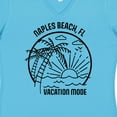 thumbnail image 4 of Inktastic Summer Vacation Mode Naples Beach Florida Women's V-Neck T-Shirt, 4 of 5
