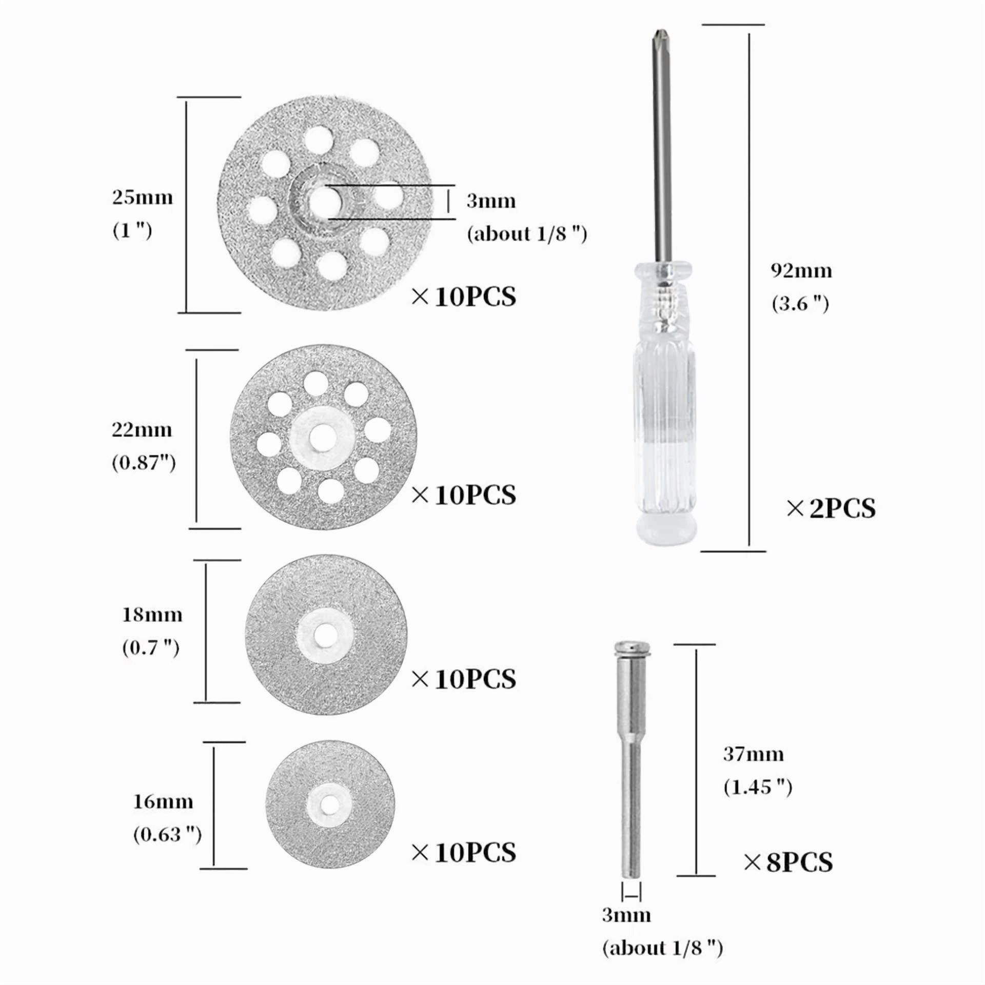 CIRCLE- 50X Diamond Cutting Wheel For Dremel Rotary Tool Die Grinder Metal Cut Off Disc