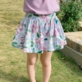 thumbnail image 5 of Herrnalise Toddler Baby Girls Pleated Casual Skirts High Waisted Athletic with Pockets Shorts Running Workout Clothes Printed Florals Short Skirts （2-8Years), 5 of 7