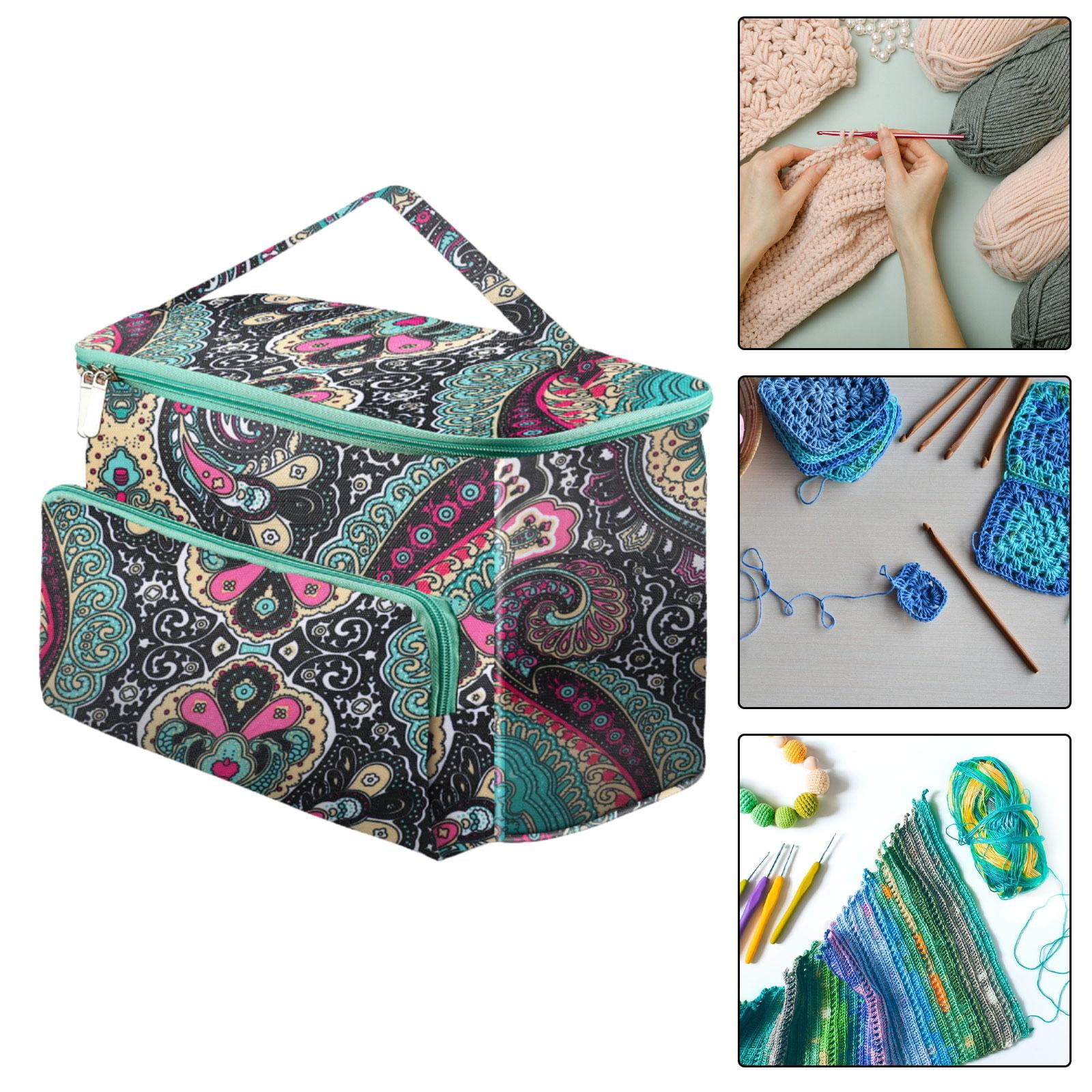 Yunhgft Yarn Storage Tote Bag 6D Oxford Cloth for Crochet Hook Crochet Accessories for