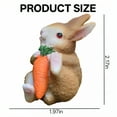thumbnail image 4 of ICERUN 2Pcs Garden Statues,Resin Little Rabbit Sculpture Yard Decor,Jungle Inspired Bunny Outdoor Decorations for Yard,Style3, 4 of 5