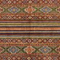thumbnail image 1 of Ahgly Company Machine Washable Indoor Square Abstract Saffron Red Area Rugs, 7' Square, 1 of 7