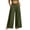 Army Green, variant on Smsaxvxz Women's Wide Leg Sweatpants Casual Solid Zipper Button Elastic Waist Work Travel Pants with Pockets Khaki M