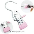 thumbnail image 4 of Clothes Pins 10-Pack Laundry Hook Hangers Clothes Hanger Clips for Closet Organizer Socks Towels Clips Heavy Duty Clothespins Bulk Clothes Hanger Clips for Wardrobe Travel Pants Socks Handbag (10), 4 of 9