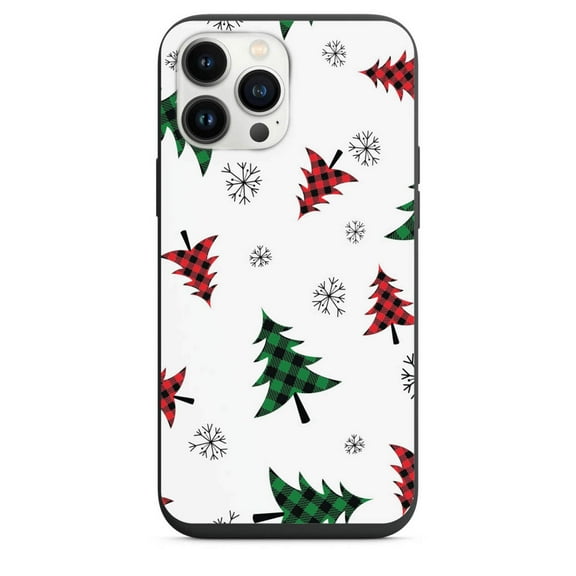 Cute Plaid Red and Green Christmas Tree Phone Case Design Phone Case for iPhone 7 8 X XS XR SE 11 12 13 14 Pro Max Mini Note s10 s10plus s20 s21 20plus