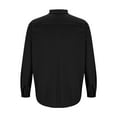 thumbnail image 4 of Men's Waffle Loose Single Breasted Button Top Solid Color Coat Cardigan Long Sleeve Turndown Collar Blouse Shirt, 4 of 6