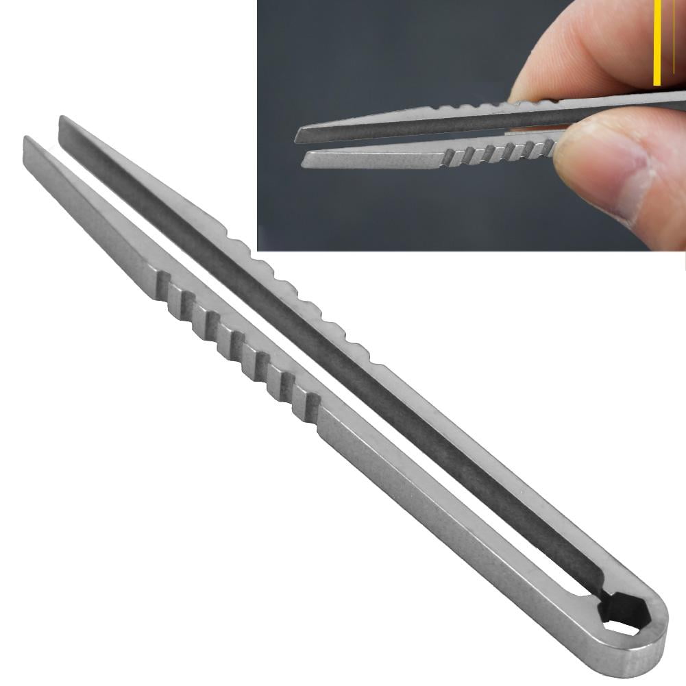 Rdeghly Tweezers, Titanium Alloy Tweezers,Portable EDC Titanium Alloy