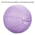thumbnail image 4 of Uxcell 12 Inch Folding Hanging Wedding Home Party Paper Lanterns Light Purple 6 Pack, 4 of 7