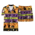 thumbnail image 5 of UAYOTSE Button‑Down Satin Pjs for Girls, Collared Short‑Sleeve Top and Sleep Shorts, Lightweight Kids Sleep Set for Daily and Holiday Moments Size 10-11 Years, 5 of 6