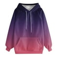 thumbnail image 7 of Htigea Drawstring Sweatshirts for Women Oversized Hooded Raglan Long Sleeve Casual Loose Pullover Hoodies Pocket Tops Purple M, 7 of 7