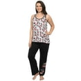 thumbnail image 2 of Disney Womens Plus Size Minnie Mouse All-Over Tank Top Pajama Lounge Wear Set, 2 of 6