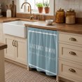 thumbnail image 3 of Laundry Cabinet Curtains 35"W x 35"L, Pure Blue Minimalist Solid Color Modern Art Sink Skirt for Bathroom Vanity Kitchen Self Adhesive, Dust-Proof Privacy Curtain for Shelves Closet Laundry Pantry, 3 of 9