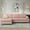 Pink, variant on Ovios Sectional Couch Mid Century Modern 100" L shaped Couches with Reversible Chaise Faux Leather 3-Seater Convertible Sofas for Living Room, Apartment