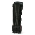 thumbnail image 5 of New Rock Boots WALL028B-C1 Unisex Metallic Black Leather Platform Gothic Boots 45, 5 of 6