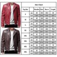 thumbnail image 3 of Veste en Cuir Pu Mode Homme Ajustée Moto Bomber Fermeture Éclair, 3 of 3