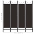 thumbnail image 4 of vidaXL 4-Panel Room Divider Brown 160x180 cm, 4 of 5