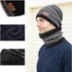 thumbnail image 4 of ¡Rebajas! Gorro Fdelink de invierno para hombre, tejido polar, resistente al viento, bufanda, guantes, tres piezas, gorro de invierno, cálido, gris., 4 of 5